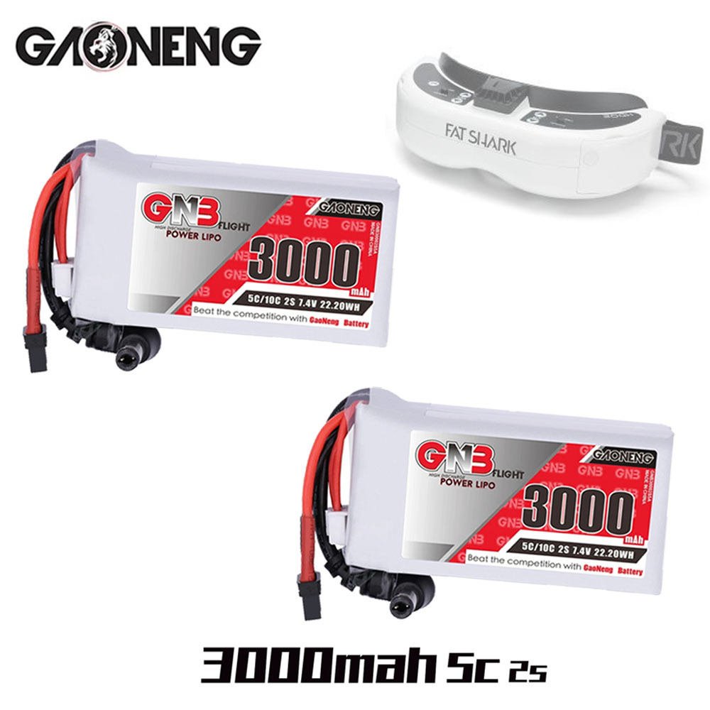 Skyzone Sky04X Pro Oled Fpv Goggles - GNB 2S 7.4V 3000mAh 5C/10C indicatore