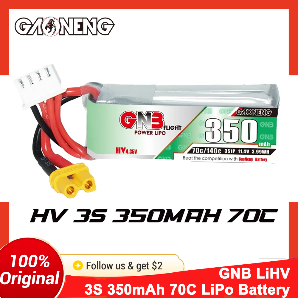 Batteria LiPo Gaoneng GNB 350m - Walksnail Avatar Hd Goggles X recensione e prezzo